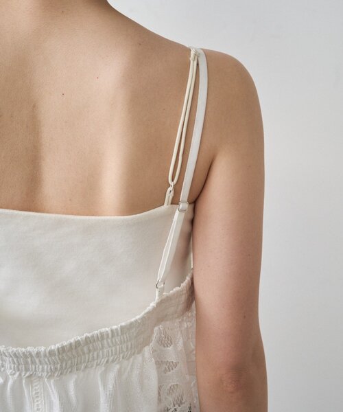 LOUNGEDRESS（ラウンジドレス）の「レースキャミワンピース（ワンピース・レディース・オフホワイト/ブラック・FREE）」の10枚目の写真