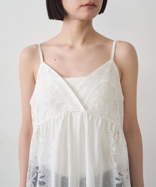 LOUNGEDRESS（ラウンジドレス）の「レースキャミワンピース（ワンピース・レディース・オフホワイト/ブラック・FREE）」の11枚目の写真