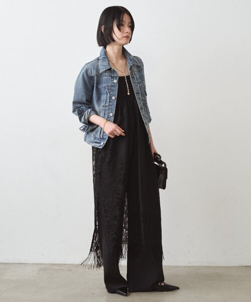 LOUNGEDRESS（ラウンジドレス）の「レースキャミワンピース（ワンピース・レディース・オフホワイト/ブラック・FREE）」の22枚目の写真