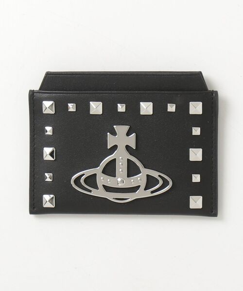 Vivienne Westwood(ヴィヴィアンウエストウッド)の「LEATHER STUDS CARD HOLDER FLAT(カードケース・メンズ・ブラック・FREE)」の1枚目の写真