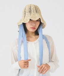 Ray BEAMS | ペーパー フリル リボン ハット(ハット)