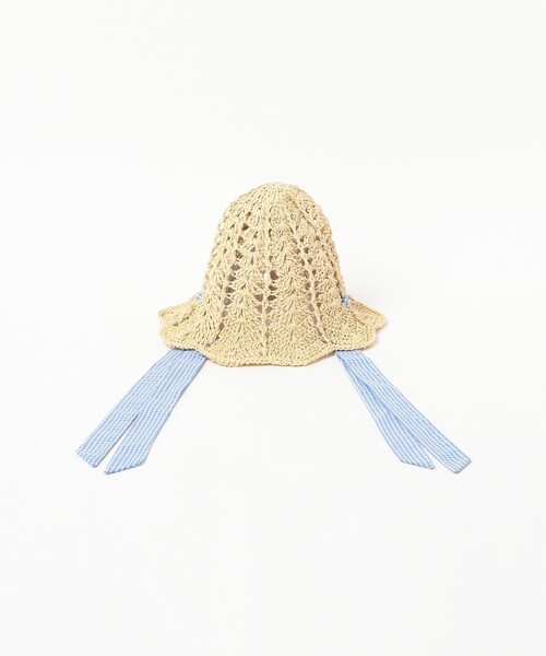 Ray BEAMS(レイビームス)の「ペーパー フリル リボン ハット(ハット・レディース・オフホワイト/グレー・ONE SIZE)」の11枚目の写真