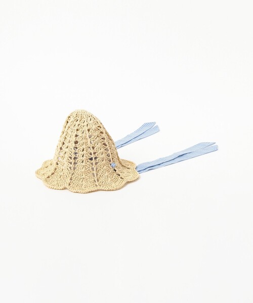 Ray BEAMS(レイビームス)の「ペーパー フリル リボン ハット(ハット・レディース・オフホワイト/グレー・ONE SIZE)」の12枚目の写真