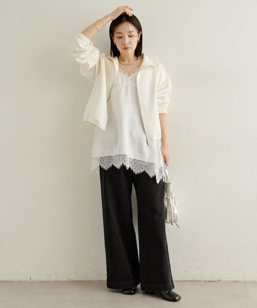 Omekashi（オメカシ）の「レースキャミチュニック（シャツ/ブラウス・レディース・オフホワイト/ベージュ/ブラック・FREE）」の18枚目の写真