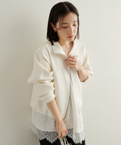 Omekashi（オメカシ）の「レースキャミチュニック（キャミソール・レディース・オフホワイト/ベージュ/ブラック・FREE）」の18枚目の写真