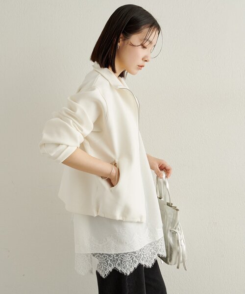 Omekashi（オメカシ）の「レースキャミチュニック（キャミソール・レディース・オフホワイト/ベージュ/ブラック・FREE）」の19枚目の写真