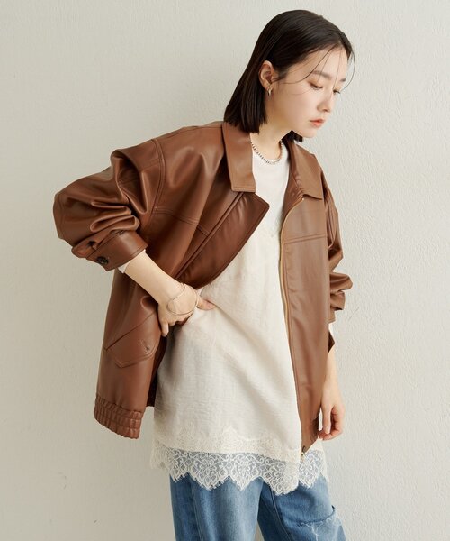 Omekashi（オメカシ）の「レースキャミチュニック（シャツ/ブラウス・レディース・オフホワイト/ベージュ/ブラック・FREE）」の13枚目の写真