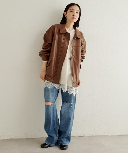 Omekashi（オメカシ）の「レースキャミチュニック（シャツ/ブラウス・レディース・オフホワイト/ベージュ/ブラック・FREE）」の15枚目の写真