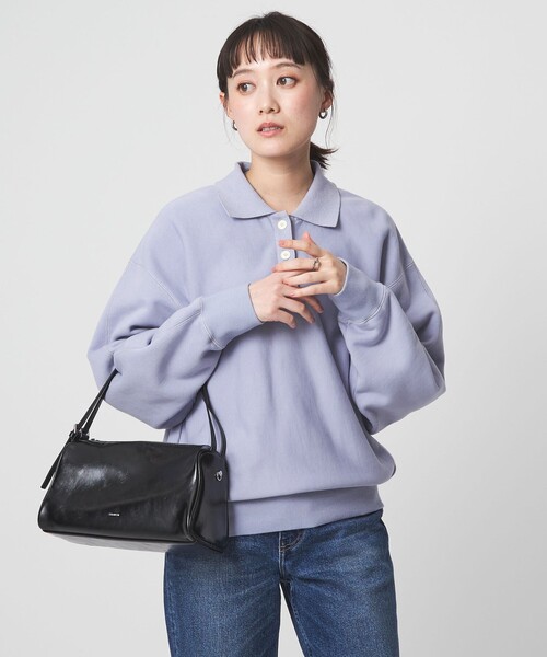 green label relaxing（グリーンレーベルリラクシング）の「ポロカラー スウェット（スウェット・レディース・ダークグレー/ライトブルー/ナチュラル・FREE）」の21枚目の写真