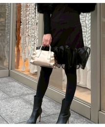 RIPANI | 【RIPANI/リパーニ】牛革メタリック加工サイドフリルマイクロミニトート バッグ(小)(ショルダーバッグ)