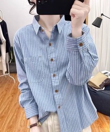 ストライプベーシックシャツ