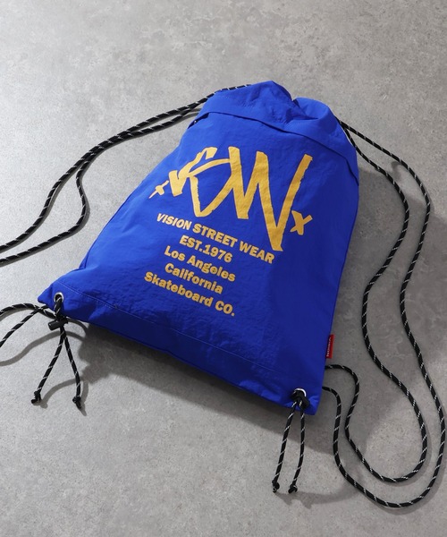 VISION STREET WEAR(ヴィジョンストリートウェア)の「【VISION STREET WEAR/ヴィジョンストリートウェア】Bicolor Knapsack/配色 ナップザック/シューズケース(バックパック/リュック・メンズ・マスタード/ピンク/ブラック/ブルー・FREE)」の8枚目の写真