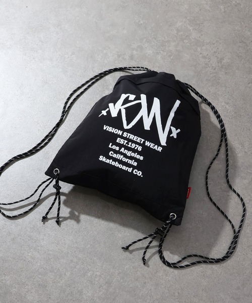 VISION STREET WEAR(ヴィジョンストリートウェア)の「【VISION STREET WEAR/ヴィジョンストリートウェア】Bicolor Knapsack/配色 ナップザック/シューズケース(バックパック/リュック・メンズ・マスタード/ピンク/ブラック/ブルー・FREE)」の11枚目の写真
