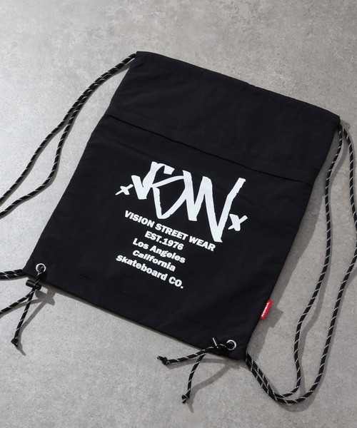 VISION STREET WEAR(ヴィジョンストリートウェア)の「【VISION STREET WEAR/ヴィジョンストリートウェア】Bicolor Knapsack/配色 ナップザック/シューズケース(バックパック/リュック・メンズ・マスタード/ピンク/ブラック/ブルー・FREE)」の12枚目の写真