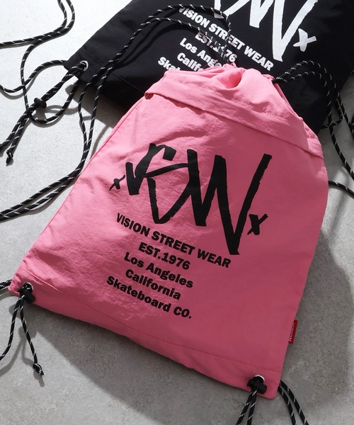 VISION STREET WEAR(ヴィジョンストリートウェア)の「【VISION STREET WEAR/ヴィジョンストリートウェア】Bicolor Knapsack/配色 ナップザック/シューズケース(バックパック/リュック・メンズ・マスタード/ピンク/ブラック/ブルー・FREE)」の21枚目の写真