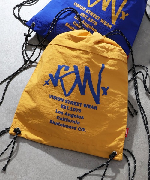 VISION STREET WEAR(ヴィジョンストリートウェア)の「【VISION STREET WEAR/ヴィジョンストリートウェア】Bicolor Knapsack/配色 ナップザック/シューズケース(バックパック/リュック・メンズ・マスタード/ピンク/ブラック/ブルー・FREE)」の22枚目の写真