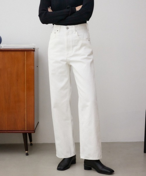 AZUL by moussy（アズールバイマウジー）の「AZUL DENIM ハイウエストワイドデニム（デニムパンツ・レディース・ライトブルー/オフホワイト/ワンウォッシュ/ライトブラック・X-SMALL/SMALL/MEDIUM/LARGE）」の13枚目の写真