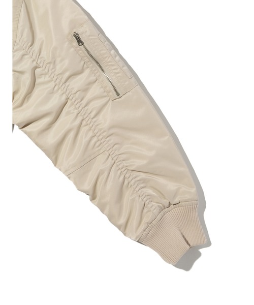 Levi's(リーバイス)の「Levi's/リーバイス ボウイ クロップド ボンバージャケット(MA-1・レディース・グレー・XS/M/S)」の4枚目の写真