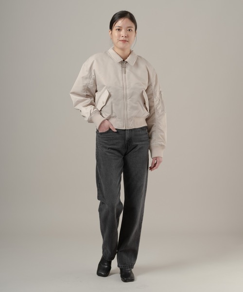 Levi's(リーバイス)の「Levi's/リーバイス ボウイ クロップド ボンバージャケット(MA-1・レディース・グレー・XS/M/S)」の10枚目の写真