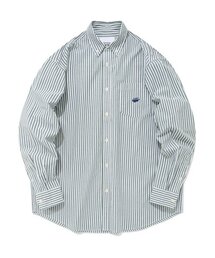 COVERNAT | ウェイルロゴストライプシャツグリーン(シャツ/ブラウス)