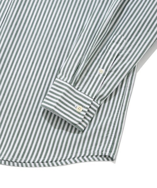 COVERNAT（カバーナット）の「ウェイルロゴストライプシャツグリーン（シャツ/ブラウス・レディース・その他・S/M/L/XL）」の6枚目の写真