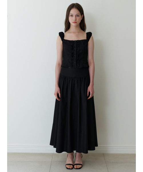 KINDABABY（カインダベイビー）の「frill sleeveless blouse top - black（シャツ/ブラウス・レディース・ブラック・FREE）」の4枚目の写真