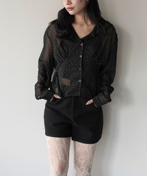 SANSeLF | 【SANSeLF】シアーフラワー切り替えブラウス saw25a078(シャツ/ブラウス)