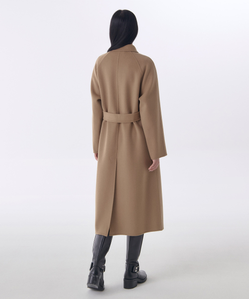 MUSINSA STANDARD WOMAN（ムシンサスタンダードウーマン）の「ウィメンズカシミヤブレンドハンドメイドバルマカンローブコート[キャメル]（チェスターコート・レディース・その他・SMALL/MEDIUM/LARGE）」の3枚目の写真