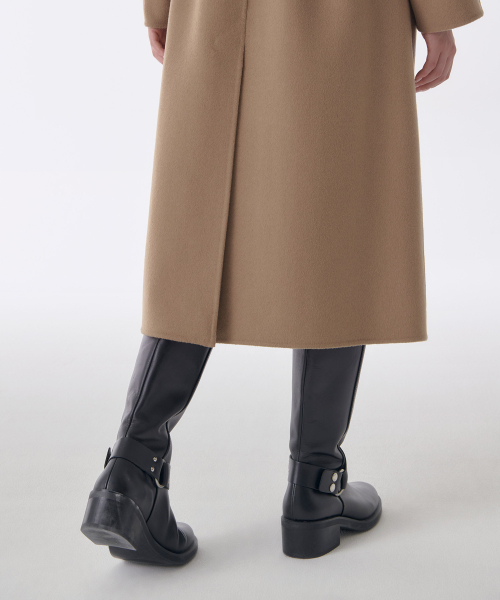 MUSINSA STANDARD WOMAN（ムシンサスタンダードウーマン）の「ウィメンズカシミヤブレンドハンドメイドバルマカンローブコート[キャメル]（チェスターコート・レディース・その他・SMALL/MEDIUM/LARGE）」の6枚目の写真