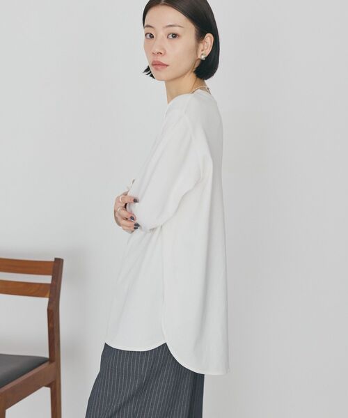 AMERICAN HOLIC(アメリカンホリック)の「ラウンドクルーネックプルオーバー(Tシャツ/カットソー・レディース・ブラック/オフホワイト・L)」の5枚目の写真