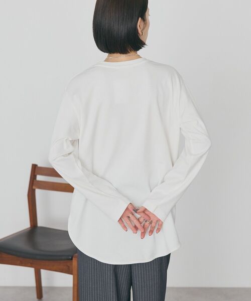 AMERICAN HOLIC(アメリカンホリック)の「ラウンドクルーネックプルオーバー(Tシャツ/カットソー・レディース・ブラック/オフホワイト・L)」の6枚目の写真