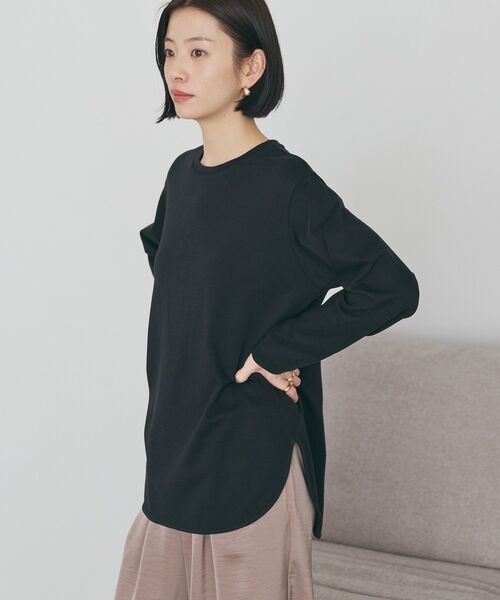 AMERICAN HOLIC(アメリカンホリック)の「ラウンドクルーネックプルオーバー(Tシャツ/カットソー・レディース・ブラック/オフホワイト・L)」の10枚目の写真