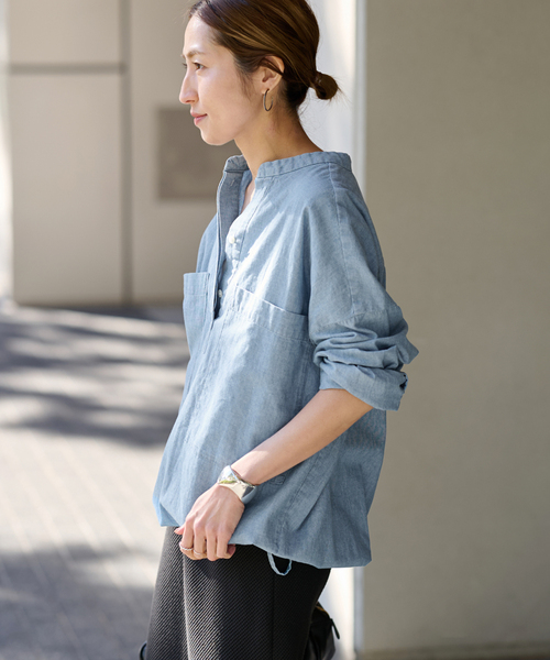 ≪WEB限定 / 追加≫ダンガリードロストシャツ（シャツ/ブラウス