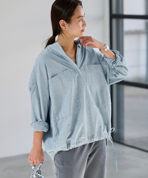 ≪WEB限定 / 追加≫ダンガリードロストシャツ（シャツ/ブラウス