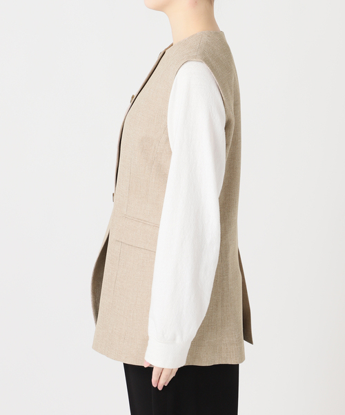 journal standard L'essage（ジャーナルスタンダードレサージュ）の「リノオックス ノーカラーベスト（その他アウター・レディース・アイボリー/ブラック・FREE）」の15枚目の写真