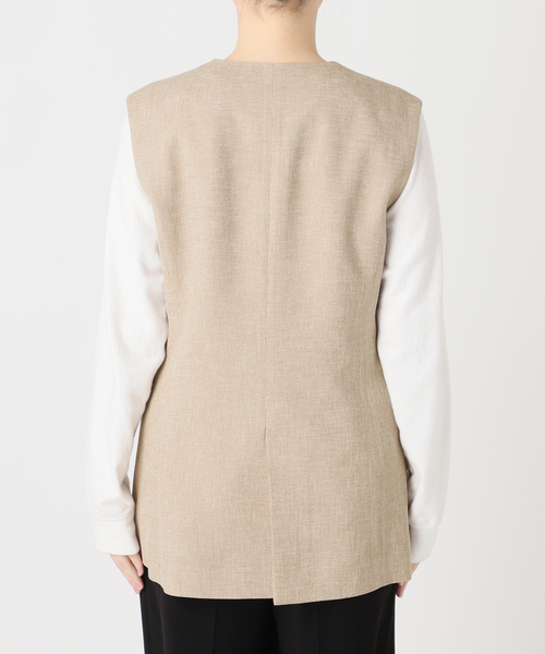 journal standard L'essage（ジャーナルスタンダードレサージュ）の「リノオックス ノーカラーベスト（その他アウター・レディース・アイボリー/ブラック・FREE）」の16枚目の写真