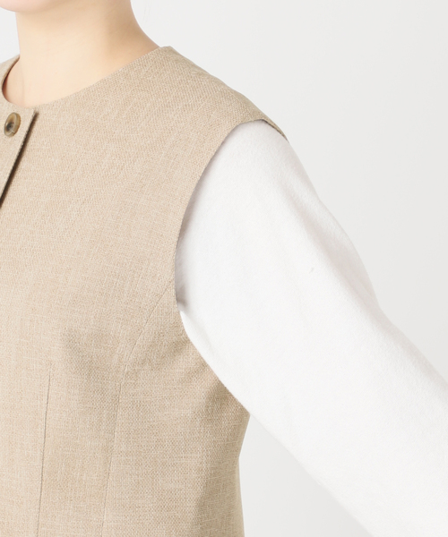 journal standard L'essage（ジャーナルスタンダードレサージュ）の「リノオックス ノーカラーベスト（その他アウター・レディース・アイボリー/ブラック・FREE）」の18枚目の写真