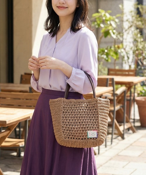 AVOCA(アヴォカ)の「【AVOCA/アヴォカ】Paper Tote Bag/ペーパートートバッグ(トートバッグ・レディース・グレー/ナチュラル/ブラウン・FREE)」の1枚目の写真
