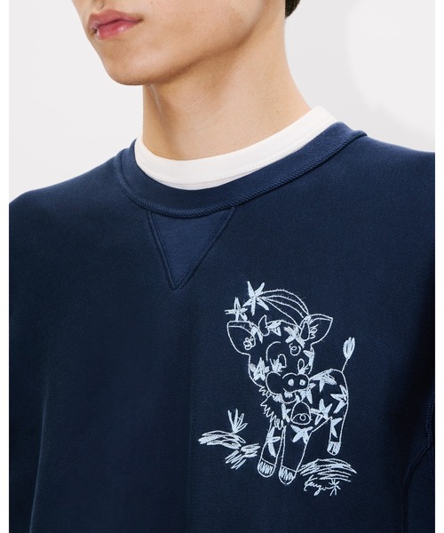 KENZO(ケンゾー)の「'KENZO Cartoon' エンブロイダリー アウトライン スウェット イン コットン(スウェット・メンズ・ブルー系その他4・SMALL/MEDIUM/LARGE)」の1枚目の写真