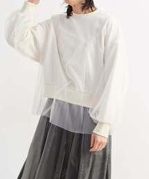 STAR★ TULLE LAYERED SWEAT
