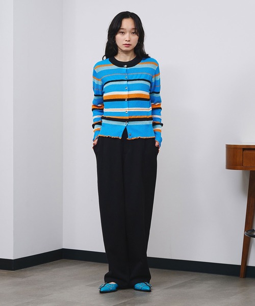 ROSE BUD(ローズバッド)の「TUCKED WIDE-LEG SWEATPANTS(スウェットパンツ・レディース・ベージュ/ブラック/ピンク・S/M)」の12枚目の写真