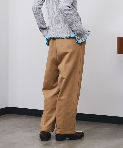 ROSE BUD(ローズバッド)の「TUCKED WIDE-LEG SWEATPANTS(スウェットパンツ・レディース・ベージュ/ブラック/ピンク・S/M)」の18枚目の写真