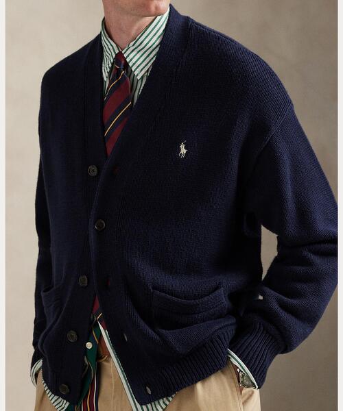 POLO RALPH LAUREN（ポロ ラルフ ローレン）の「リラックス フィット コットン カーディガン（カーディガン/ボレロ・メンズ・ブルー・XS/S/M/L）」の4枚目の写真