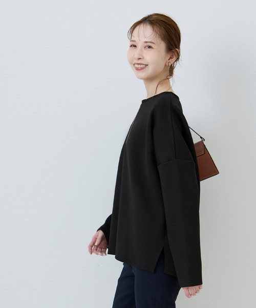 coca(coca)(コカ)の「ソフトスウェット ジップトップス | セレモニー オフィス ママスーツ フォーマルウェア スーツ 卒業式(Tシャツ/カットソー・レディース・ブラック/グレー・L/M/S)」の19枚目の写真