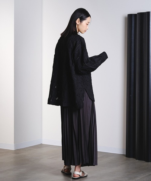 ROSE BUD(ローズバッド)の「(GENE HEAVENS)SHEER DOBBY SHIRT(シャツ/ブラウス・レディース・ブラック/イエロー/オフホワイト・ONE SIZE)」の16枚目の写真