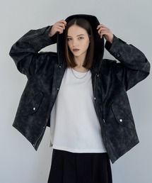 ELLUV | 【ELLUV/エルヴ】ハイクラスPUレザー オーバーショートフードブルゾン(ブルゾン)