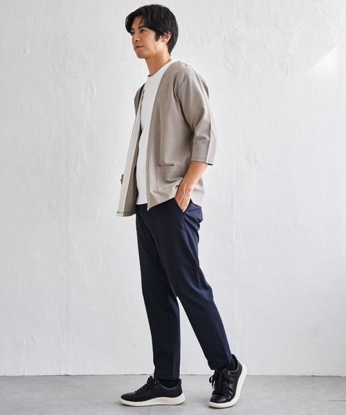 ikka(イッカ)の「【抗菌防臭】GOKU楽冷感7分袖カーディガン(カーディガン/ボレロ・メンズ・ネイビー/チャコール/グレー・XL/L/M/S)」の5枚目の写真
