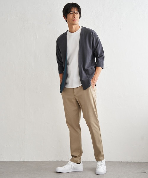 ikka(イッカ)の「【抗菌防臭】GOKU楽冷感7分袖カーディガン(カーディガン/ボレロ・メンズ・ネイビー/チャコール/グレー・XL/L/M/S)」の8枚目の写真