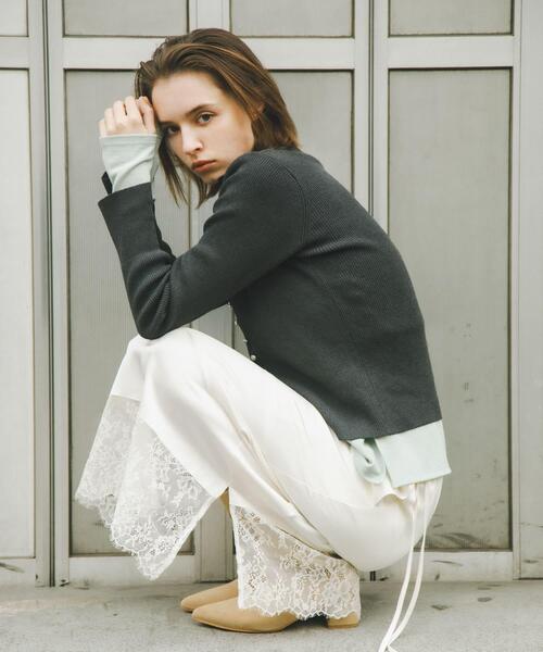 SENSE OF PLACE by URBAN RESEARCH（センスオブプレイスバイアーバンリサーチ）の「『一部WEB限定カラー』『洗濯可』メタルボタンエリツキコンパクトカーディガン（カーディガン/ボレロ・レディース・アイボリー/ネイビー/マスタード/オフホワイト/チャコールグレー・ONE）」の7枚目の写真