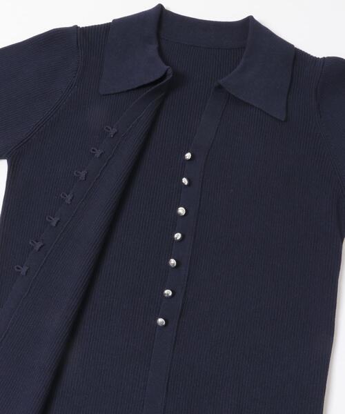 SENSE OF PLACE by URBAN RESEARCH（センスオブプレイスバイアーバンリサーチ）の「『一部WEB限定カラー』『洗濯可』メタルボタンエリツキコンパクトカーディガン（カーディガン/ボレロ・レディース・アイボリー/ネイビー/マスタード/オフホワイト/チャコールグレー・ONE）」の16枚目の写真